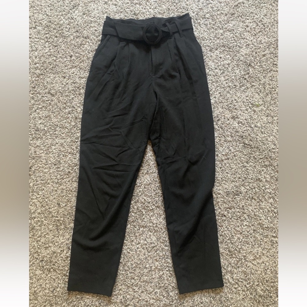 Zara Pants Women's High Rise Classic Black Dress Office